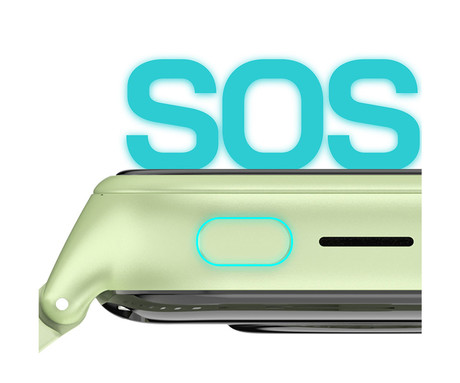 MANTA STELIO JUNIOR 4G otroška pametna ura, 4G LTE, 1.75" zaslon, SIM, GPS+WiFi, hitra in varna komunikacija, trpežen zaslon, SOS, 700 mAh, IP67, zelena (Pistacchio Green)