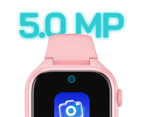 MANTA STELIO JUNIOR PRO AI 4G otroška pametna ura, OpenAI, 4G LTE, 1.78" zaslon, SIM, GPS+WiFi, hitra in varna komunikacija, trpežen zaslon, SOS, 700 mAh, IP67, roza (Powder Pink)