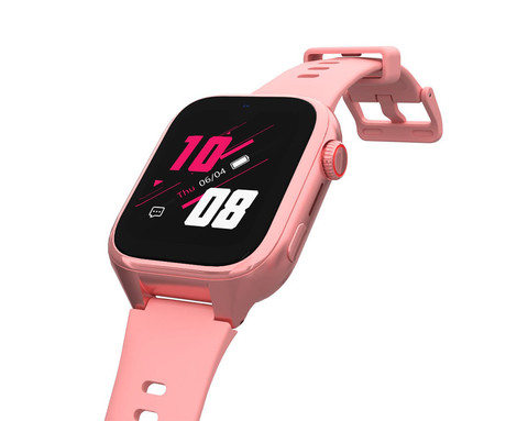 MANTA STELIO JUNIOR PRO AI 4G otroška pametna ura, OpenAI, 4G LTE, 1.78" zaslon, SIM, GPS+WiFi, hitra in varna komunikacija, trpežen zaslon, SOS, 700 mAh, IP67, roza (Powder Pink)