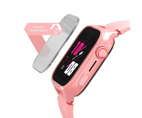 MANTA STELIO JUNIOR PRO AI 4G otroška pametna ura, OpenAI, 4G LTE, 1.78" zaslon, SIM, GPS+WiFi, hitra in varna komunikacija, trpežen zaslon, SOS, 700 mAh, IP67, roza (Powder Pink)