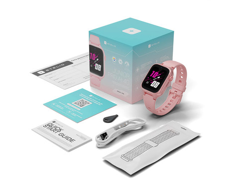 MANTA STELIO JUNIOR PRO AI 4G otroška pametna ura, OpenAI, 4G LTE, 1.78" zaslon, SIM, GPS+WiFi, hitra in varna komunikacija, trpežen zaslon, SOS, 700 mAh, IP67, roza (Powder Pink)