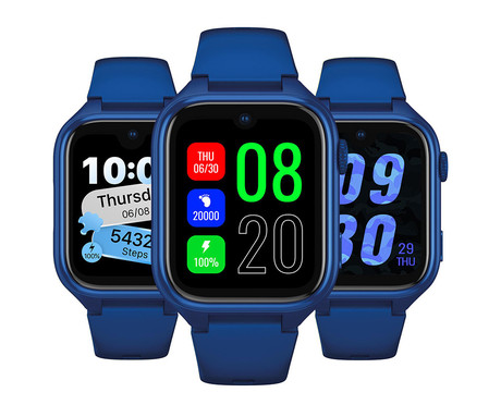 MANTA STELIO JUNIOR PRO AI 4G otroška pametna ura, OpenAI, 4G LTE, 1.78" zaslon, SIM, GPS+WiFi, hitra in varna komunikacija, trpežen zaslon, SOS, 700 mAh, IP67, modra (Navy Blue)