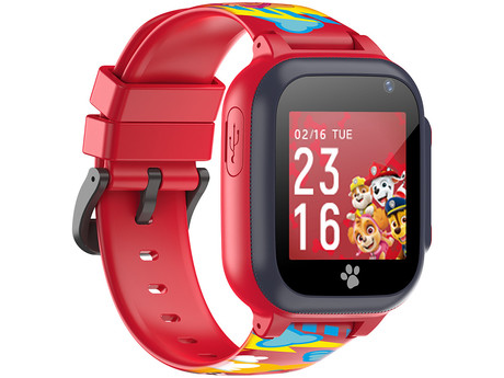 FOREVER KW-60 Paw Patrol otroška pametna ura, 1.44" zaslon, LBS, klicanje, sporočila, SOS gumb, Android + iOS, baterija, aplikacija, svetilka, rdeča (Maršal - Team)