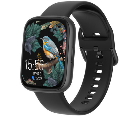 FOREVER ForeVigo 4 SW-330 pametna ura, 1.95" AMOLED, BT 5.4, Android + iOS, klicanje, baterija, aplikacija, spremljanje zdravja, analiza spanca, 100+ športov, 2 paščka, IP68, črna (Carbon Black)