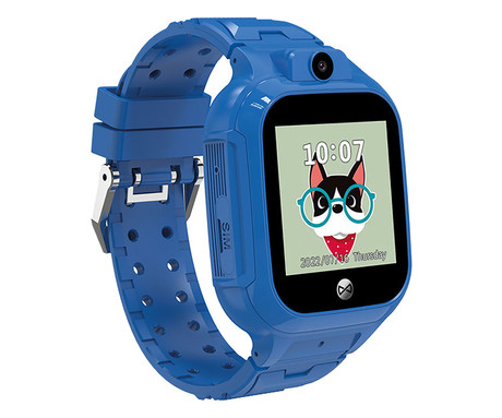 FOREVER See Me! 3 KW-320 otroška pametna ura, VoLTE, 1.4" zaslon, GPS+WiFi+LBS lociranje, video klici, SOS funkcija, Android + iOS, aplikacija, IP65, pedometer, igre, modra (Electric Blue)