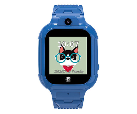 FOREVER See Me! 3 KW-320 otroška pametna ura, VoLTE, 1.4" zaslon, GPS+WiFi+LBS lociranje, video klici, SOS funkcija, Android + iOS, aplikacija, IP65, pedometer, igre, modra (Electric Blue)