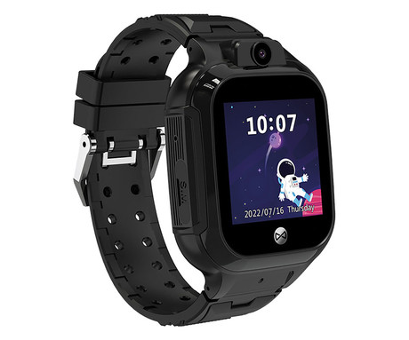 FOREVER See Me! 3 KW-320 otroška pametna ura, VoLTE, 1.4" zaslon, GPS+WiFi+LBS lociranje, video klici, SOS funkcija, Android + iOS, aplikacija, IP65, pedometer, igre, črna (Magic Black)