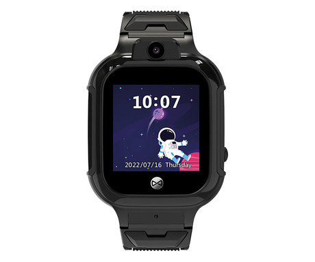 FOREVER See Me! 3 KW-320 otroška pametna ura, VoLTE, 1.4" zaslon, GPS+WiFi+LBS lociranje, video klici, SOS funkcija, Android + iOS, aplikacija, IP65, pedometer, igre, črna (Magic Black)