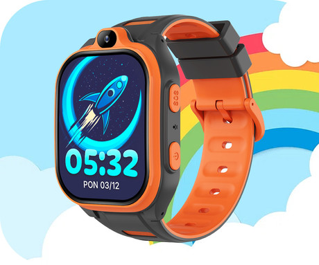 FOREVER Boost KW-530 otroška pametna ura, 4G LTE, oranžna (Sunset Orange)