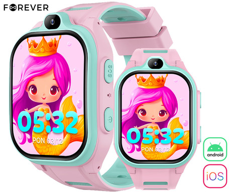 FOREVER Boost KW-530 otroška pametna ura, 4G LTE, roza (Blush Pink)