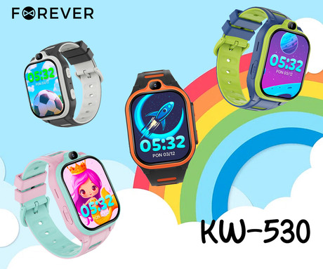 FOREVER Boost KW-530 otroška pametna ura, 4G LTE, roza (Blush Pink)