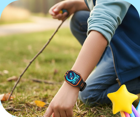 FOREVER Boost KW-530 otroška pametna ura, 4G LTE, modra (Electric Blue)