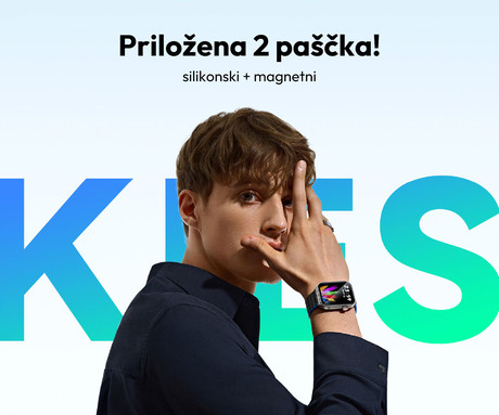 Kieslect Ks2 pametna ura, 2.01" AMOLED, BT 5.3, Android + iOS, klicanje, baterija, aplikacija, 3ATM, spremljanje zdravja, analiza spanca, 100+ športnih načinov, 2 paščka, modra (Midnight Blue)