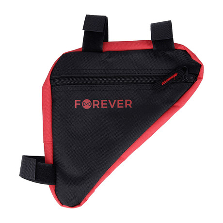 Kolesarska torba FOREVER FB-100, 20x19x4 cm, večnamenska, odporna na vodo, črno-rdeča