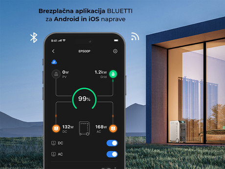 BLUETTI EP500Pro prenosna polnilna postaja / domača baterija, 5100Wh, 3000W, polnjenje / napajanje naprav / UPS, vtičnice USB-A/USB-C/DC, razširljiva kapaciteta, aplikacija