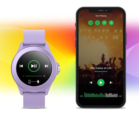 EOL - FOREVER Colorum CW-300 pametna ura, 1.22" zaslon, Bluetooth, Android + iOS, baterija, aplikacija, IP68, merjenje aktivnosti, analiza spanca, športni načini, vijolična (xLavenda)