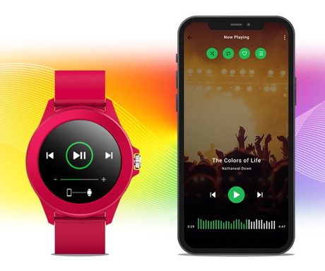 EOL - FOREVER Colorum CW-300 pametna ura, 1.22" zaslon, Bluetooth, Android + iOS, baterija, aplikacija, IP68, merjenje aktivnosti, analiza spanca, športni načini, rdeča (xMagenta)
