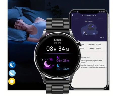 EOL - TREVI T-FIT 300 CALL pametna ura, 1.32" zaslon, Bluetooth, Android + iOS, baterija, IP67, klicanje, kisik / pritisk / aktivnost, analiza spanca, športni načini, 2x pašček, črna (Jet Black)