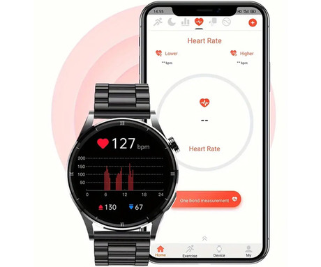 TREVI T-FIT 300 CALL pametna ura, 1.32" zaslon, Bluetooth, Android + iOS, baterija, IP67, klicanje, kisik / pritisk / aktivnost, analiza spanca, športni načini, 2x pašček, črna (Jet Black)