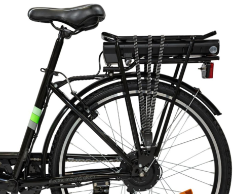 TREVI EMG SEA-TY električno kolo, cestno / mestno, 26" pnevmatike, 250W motor, 460Wh 36V 12.8Ah baterija, do 80km, SHIMANO 6-prestav, V-zavore, LCD zaslon, LED osvetlitev, zadnji nosilec, črno