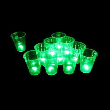 BEER PONG Glow In The Dark zabavna igra, se sveti v temi, komplet 25 kos