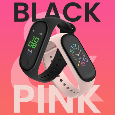 FOREVER pametna zapestnica FITBAND SB-50, Bluetooth 5.0, aplikacija, vodoodporna IP65, svetlo roza (Sand Pink)