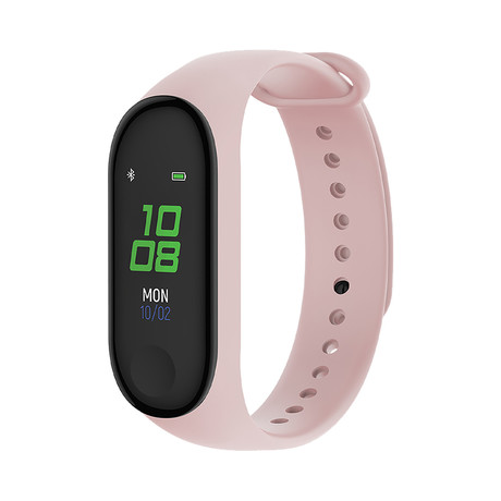 FOREVER pametna zapestnica FITBAND SB-50, Bluetooth 5.0, aplikacija, vodoodporna IP65, svetlo roza (Sand Pink)