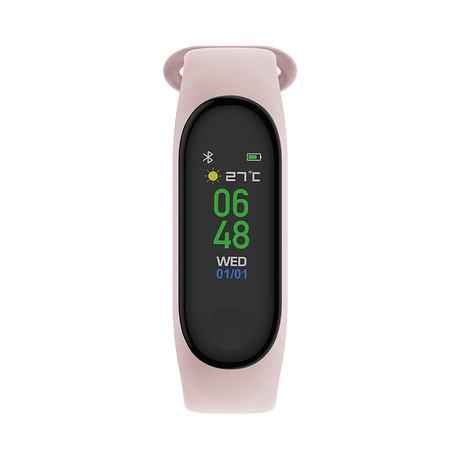 FOREVER pametna zapestnica FITBAND SB-50, Bluetooth 5.0, aplikacija, vodoodporna IP65, svetlo roza (Sand Pink)