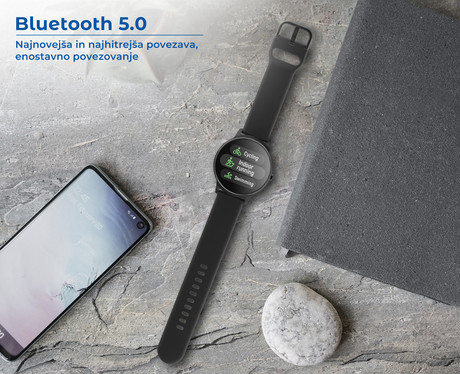 EOL - FOREVER pametna ura ForeVive 2 SB-330, Bluetooth 5.0, Android+iOS, IP68, + dodaten pas, črna