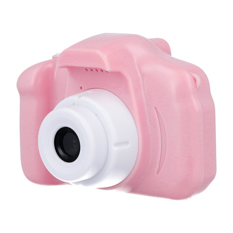FOREVER SKC-100 otroški fotoaparat s kamero, igre, polnilna baterija, SD kartica, roza