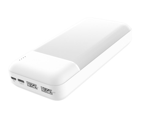 Power Bank PLATINET 20.000mAh, Li-Polymer, LED indikator, Type-C, bela