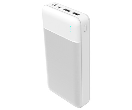 Power Bank PLATINET 30.000mAh, Li-Polymer, LED indikator, Type-C, bela