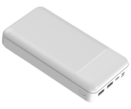 Power Bank PLATINET 30.000mAh, Li-Polymer, LED indikator, Type-C, bela