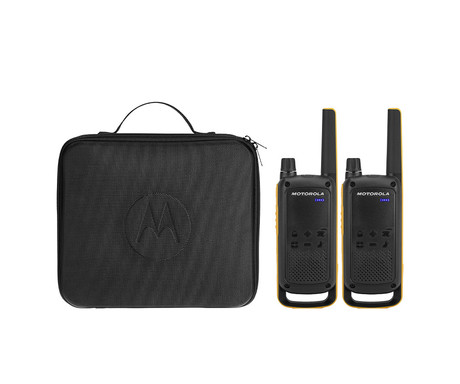 Motorola T82 EXTREME RSM walkie talkie komplet, 2-KIT, PMR, VOX, doseg 10km, zvočniki, IPX4, polnilna baterija, + torbica