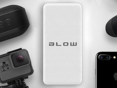 EOL - Power bank BLOW PB20C, 20.000mAh, Polymer baterija, Indikator napolnjenosti, bel
