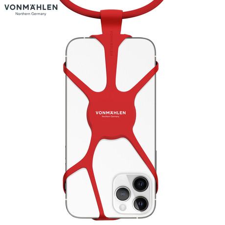 Vonmählen INFINITY® univerzalni pas za telefon, silikonski, združljiv z vsemi telefoni, rdeč