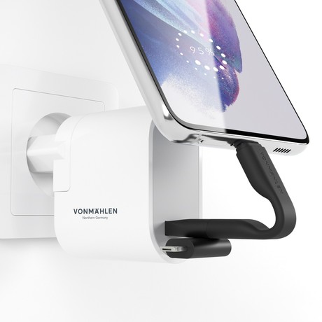 Vonmählen HIGH SIX® univerzalni 6v1 kabel za polnjenje, USB-C / USB-A / Micro-USB / Lightning, združljiv z vsemi napravami, hitro polnjenje, srebrno-črn (Silver Black)