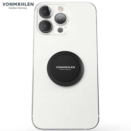 Vonmählen BACKFLIP® univerzalno magnetno držalo / stojalo za telefon, silikonsko, združljivo z vsemi telefoni, priložen magnetni nosilec, črno