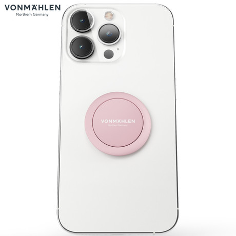 Vonmählen BACKFLIP® univerzalno magnetno držalo / stojalo za telefon, silikonsko, združljivo z vsemi telefoni, priložen magnetni nosilec, roza