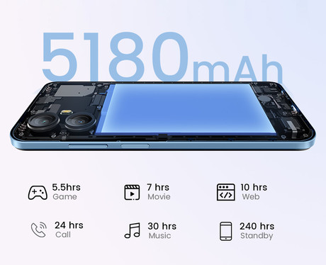Blackview A52 PRO pametni telefon, 6.5", 6GB+128GB, 4G LTE, IPS HD+, Android, 5180mAh, Dual SIM, GPS, + ovitek, črn (Polar Night)
