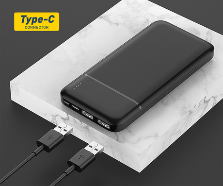 Power Bank PLATINET 10.000mAh, Li-Polymer, LED indikator, Type-C, bela