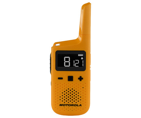 Motorola T72 GO ACTIVE walkie talkie komplet, 2-KIT, PMR446, VOX funkcija, doseg 8km, IP54 vodoodpornost, polnilna baterija, + dodatki, rumen