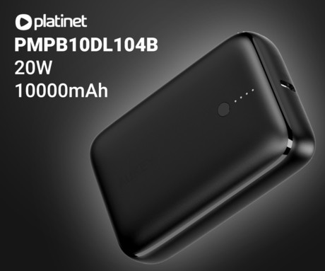 Platinet PMPB10DL104B powerbank polnilna baterija, 10.000mAh, Power Delivery 3.0, 1x USB Type-A, 1x USB Type-C, LED indikator baterije, črna