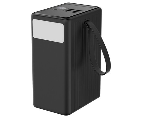 Platinet PMPB8065 powerbank polnilna baterija, 65W, 80.000mAh, Quick Charge 3.0, Power Delivery, SCP, 4x USB Type-A, 2x USB Type-C, digitalni zaslon, LED luč, črna