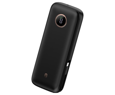 Platinet PMPB2070 powerbank polnilna baterija, 70W, 20.000mAh, Quick Charge 3.0, Power Delivery, SCP, 1x USB Type-A, 1x USB Type-C, digitalni zaslon, vgrajen kabel, črna