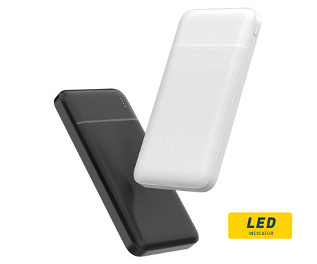 Power Bank PLATINET 10.000mAh, Li-Polymer, LED indikator, Type-C, bela