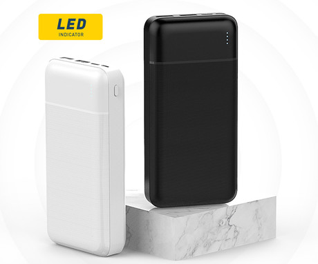 Power Bank PLATINET 20.000mAh, Li-Polymer, LED indikator, Type-C, črna