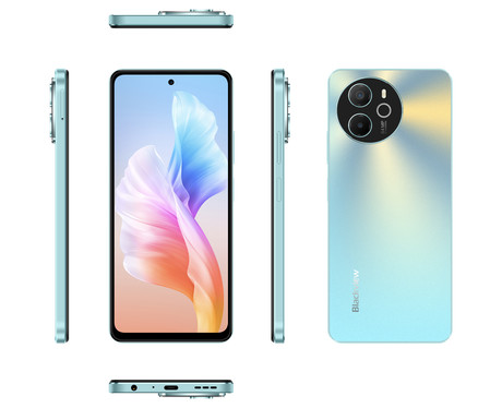 Blackview SHARK 8 pametni telefon, 6.78", 8GB+128GB, 4G LTE, IPS 2.4K FHD+, 120Hz, Android, 5000mAh, Dual SIM, GPS, + ovitek, moder (Galaxy Blue)