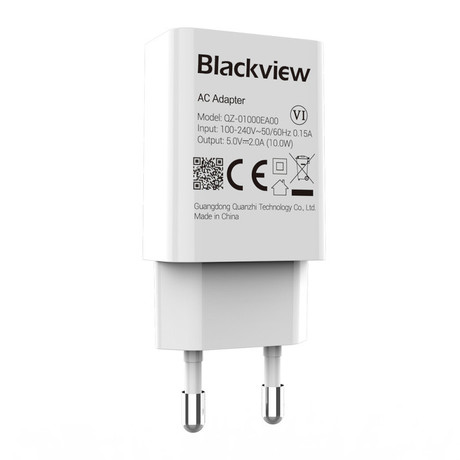 Blackview ADAPTER polnilec, 10W, 1x USB Type-A, univerzalna kompatibilnost, varnostne zaščite, 82x35x23mm, bel