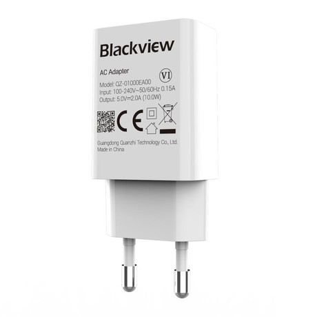 Blackview ADAPTER polnilec, 10W, 1x USB Type-A, univerzalna kompatibilnost, varnostne zaščite, 82x35x23mm, bel